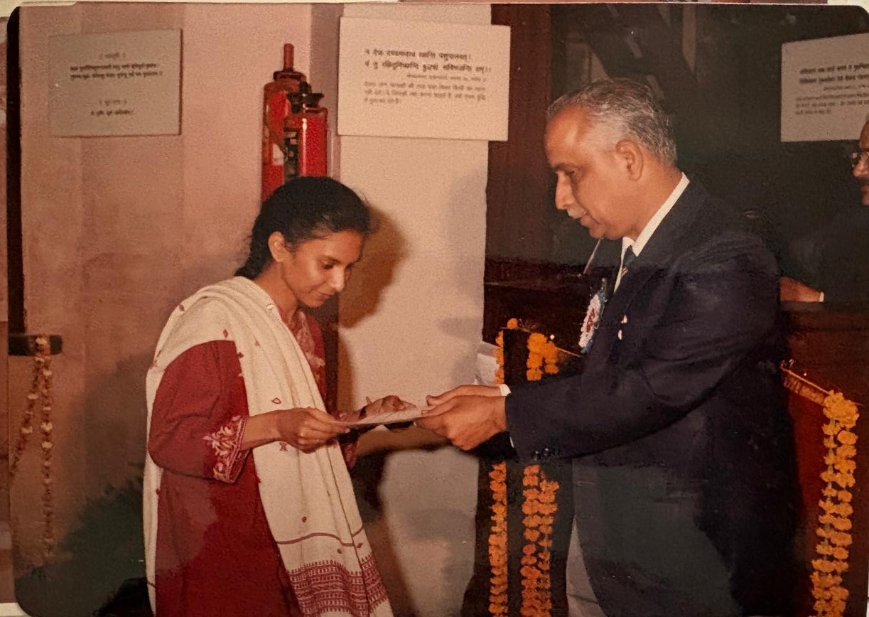 Received Jyotish Acharya Certification from the Chief Guest in the 1994
